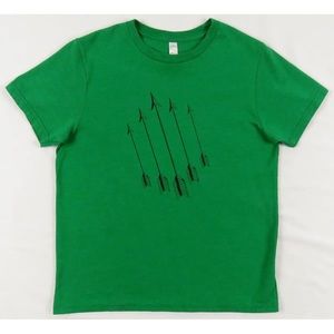 Live And Tell LAT Arrow Archery Green Boys Youth Short Sleeve Crewneck T Shirt M